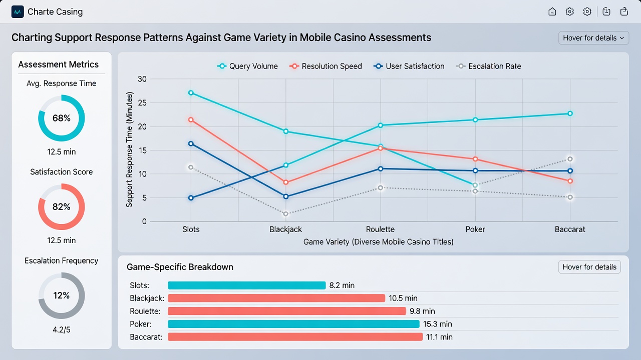 Grafik zu Support-Reaktionszeiten versus Spielvielfalt in mobilen Casino-Bewertungen