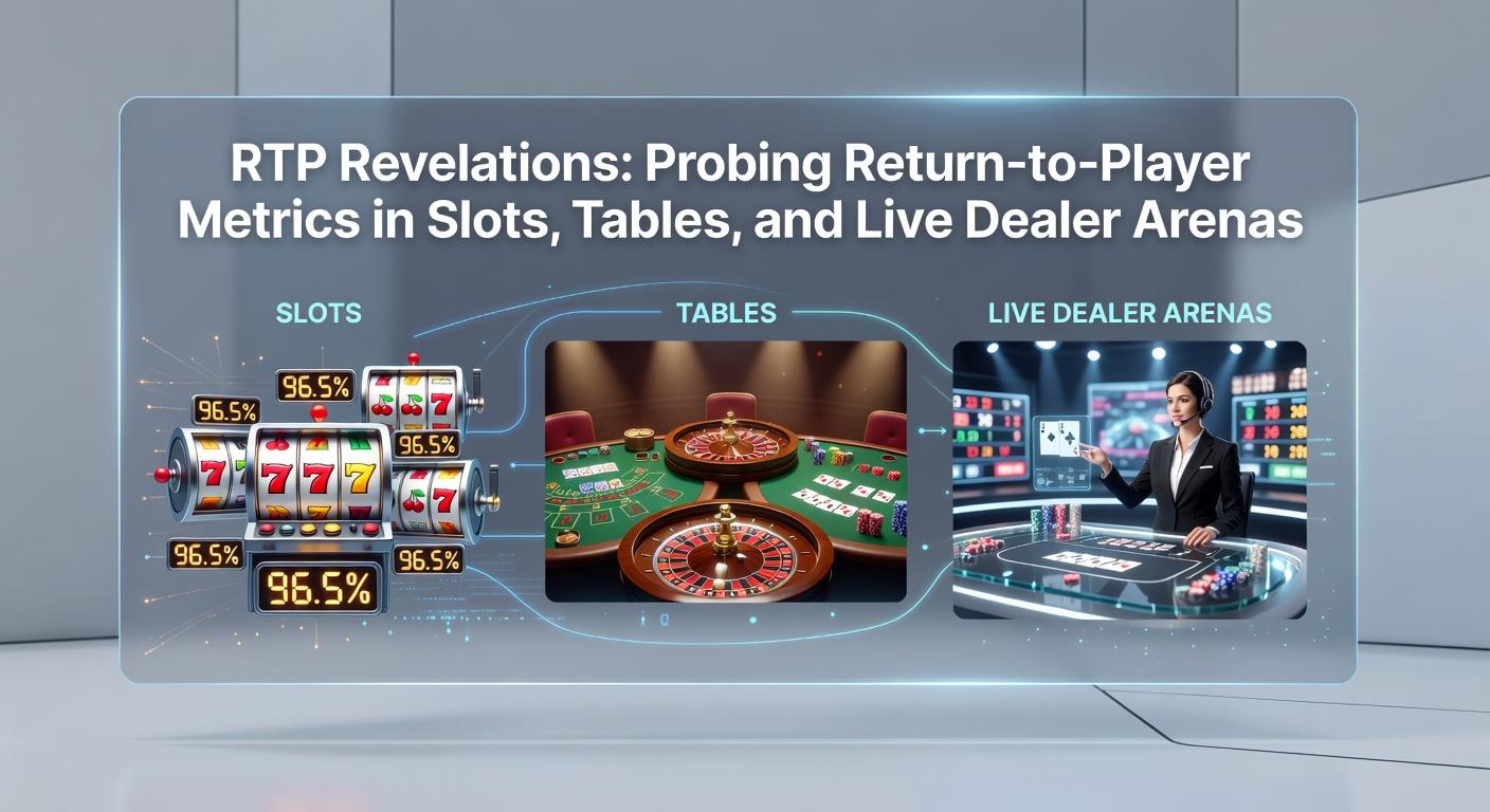 Grafik zur RTP-Verteilung in verschiedenen Casino-Spielkategorien, die Balkendiagramme mit Prozentsätzen für Slots, Tischspiele und Live-Dealer zeigt